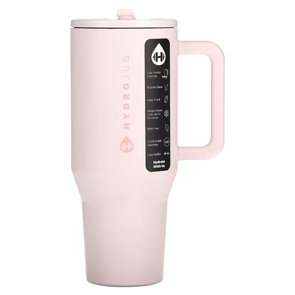 HydroJug, Traveler Tumbler, pink sand color, 40 oz (Copy)