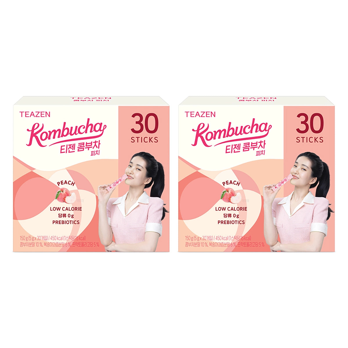 Teazen Strawberry & Kiwi Kombucha | 5 g × 30 Sticks × 2 Boxes