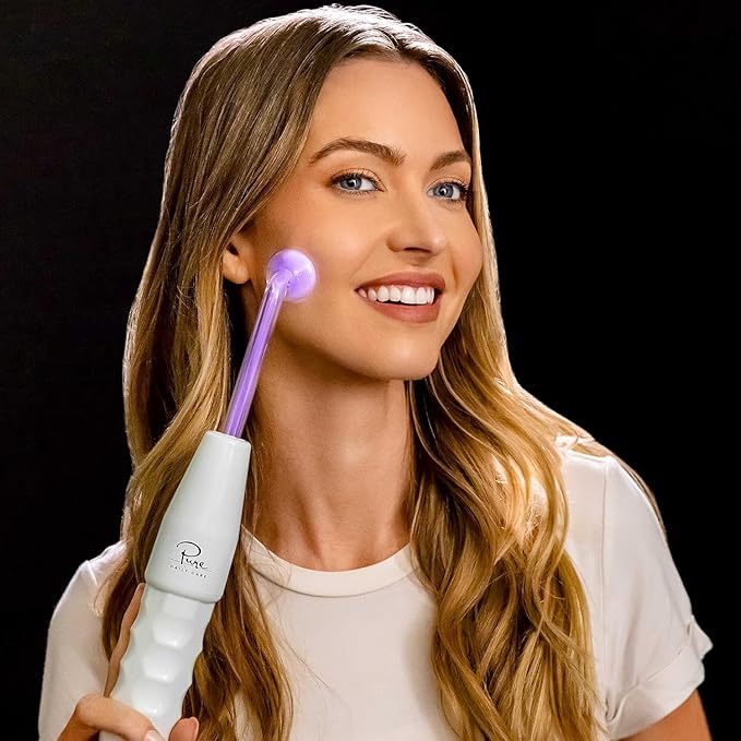 NuDerma Clinical Skin Therapy Wand – Portable Machine with 6 Neon & Argon Wands for Anti-Aging, Clarifying, Tightening & Radiance