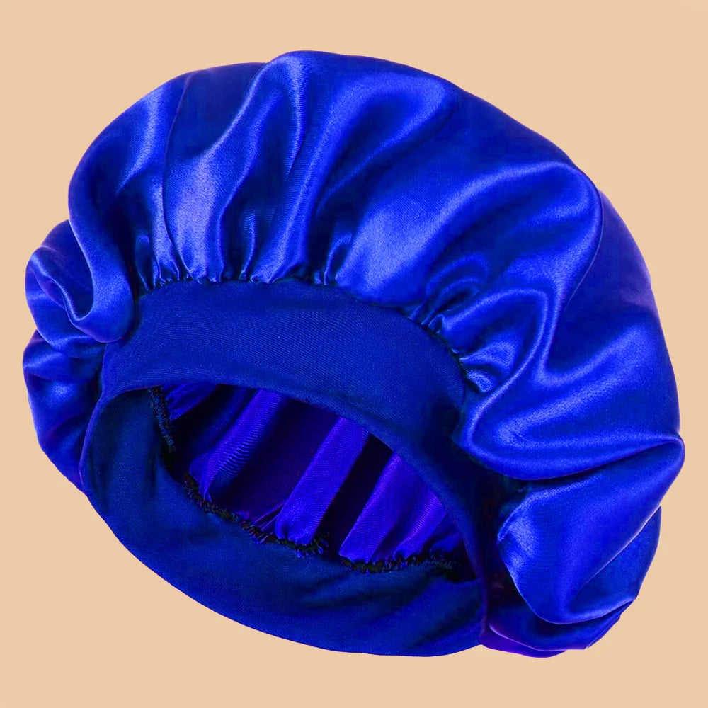 Satin Wide-Brim Shower Bonnet
قبعة استحمام ساتان واسعة