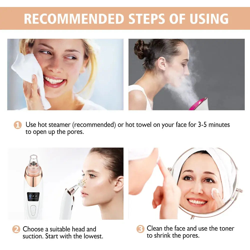 Blackhead Vacuum Pore Cleaner Tool جهاز شفط الرؤوس السوداء