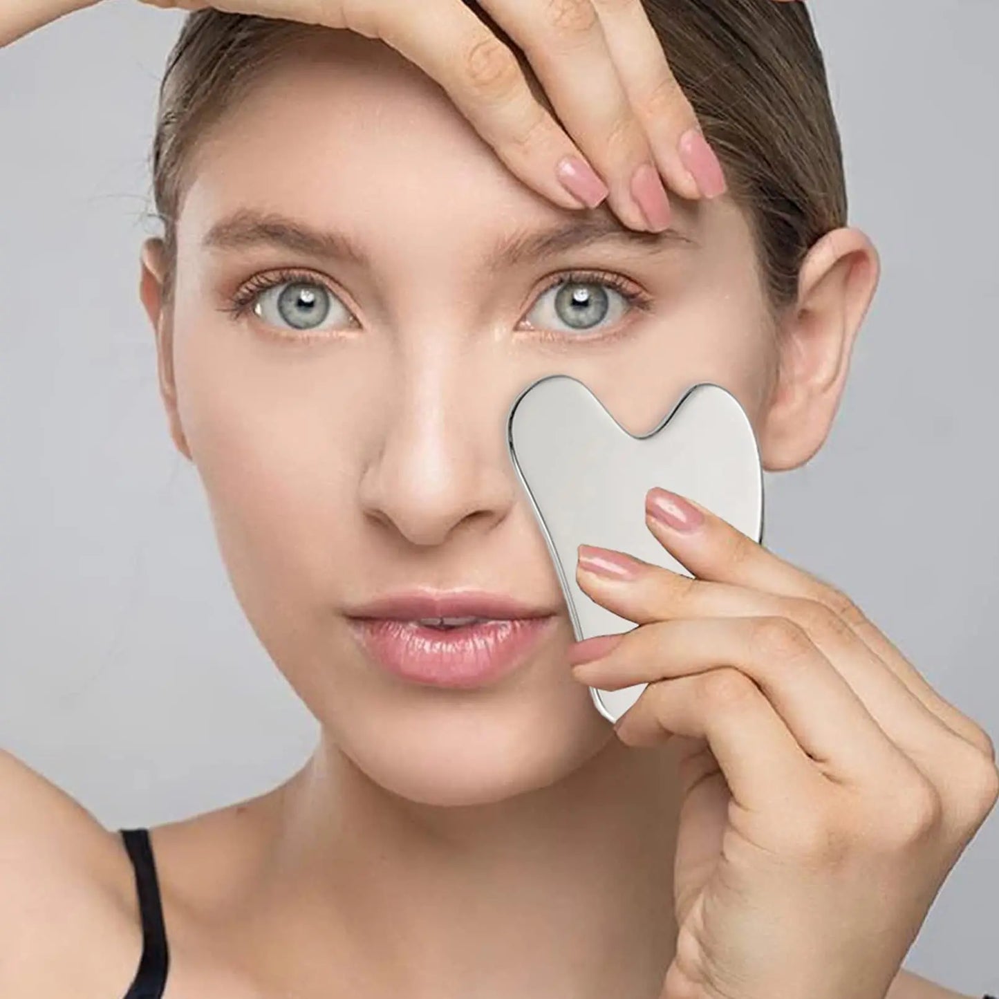 Stainless Steel Facial Gua Sha Setمجموعة جوا شا للوجه من الفولاذ