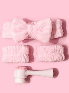 4pcs set for a Silicone Facial Cleansing Brush بندانات لليد والشعر وفرشاة سيليكون لتنظيف الوجه
