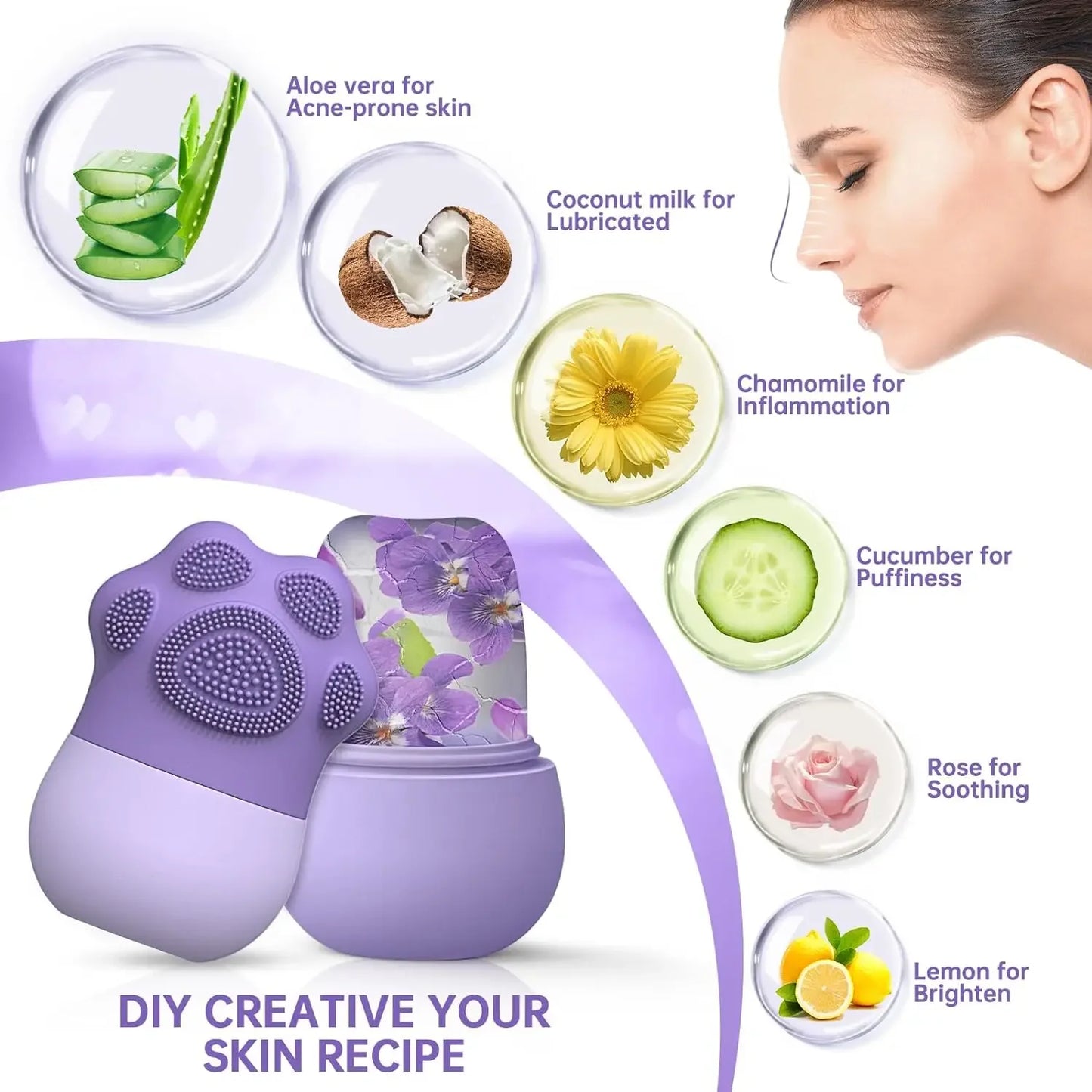 Silicone Facial Ice Roller Tool
أداة ثلج سيليكون للوجه