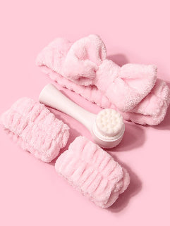 4pcs set for a Silicone Facial Cleansing Brush بندانات لليد والشعر وفرشاة سيليكون لتنظيف الوجه
