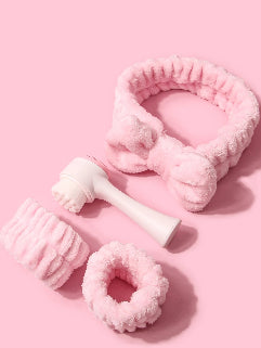4pcs set for a Silicone Facial Cleansing Brush بندانات لليد والشعر وفرشاة سيليكون لتنظيف الوجه