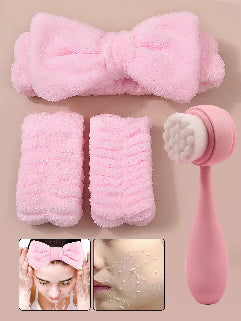 4pcs set for a Silicone Facial Cleansing Brush بندانات لليد والشعر وفرشاة سيليكون لتنظيف الوجه