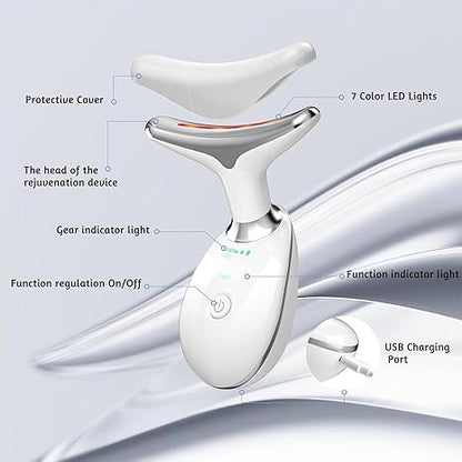 7-in-1 face massager tool combines advanced red light therapy with multiple functionalities to enhance your skin care routine