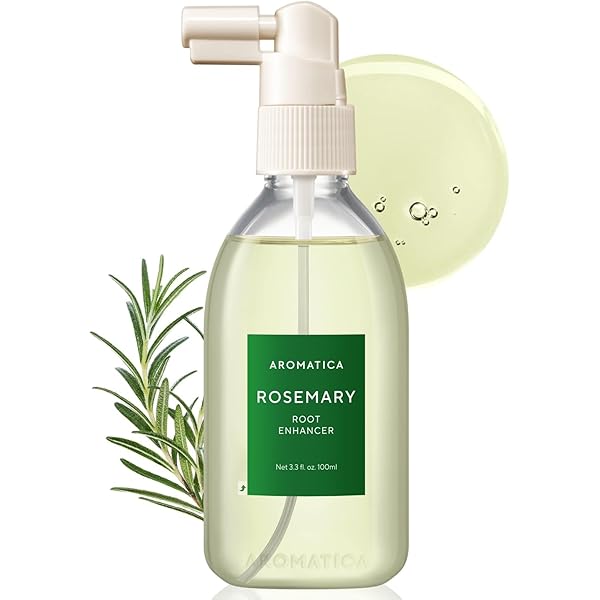 AROMATICA Root Enhancer Rosemary water spray for hair growth – Korean Hair Care Oil for Scalp Detox  (3.38oz)
