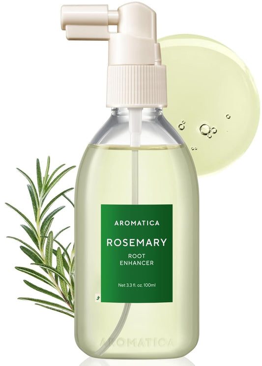 AROMATICA Root Enhancer Rosemary water spray for hair growth – Korean Hair Care Oil for Scalp Detox  (3.38oz)