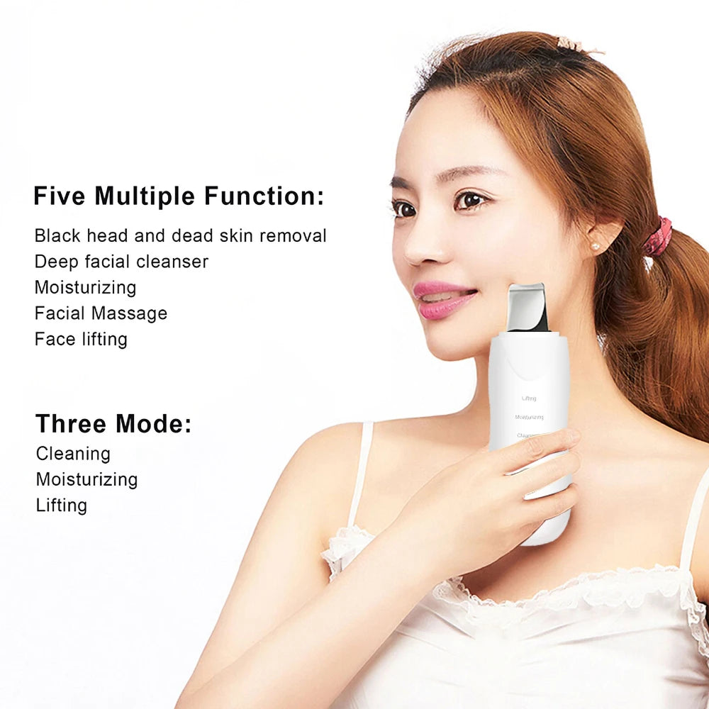 Ultrasonic Facial Skin Scrubber
جهاز تقشير وتنظيف البشرة بالموجات فوق الصوتية
