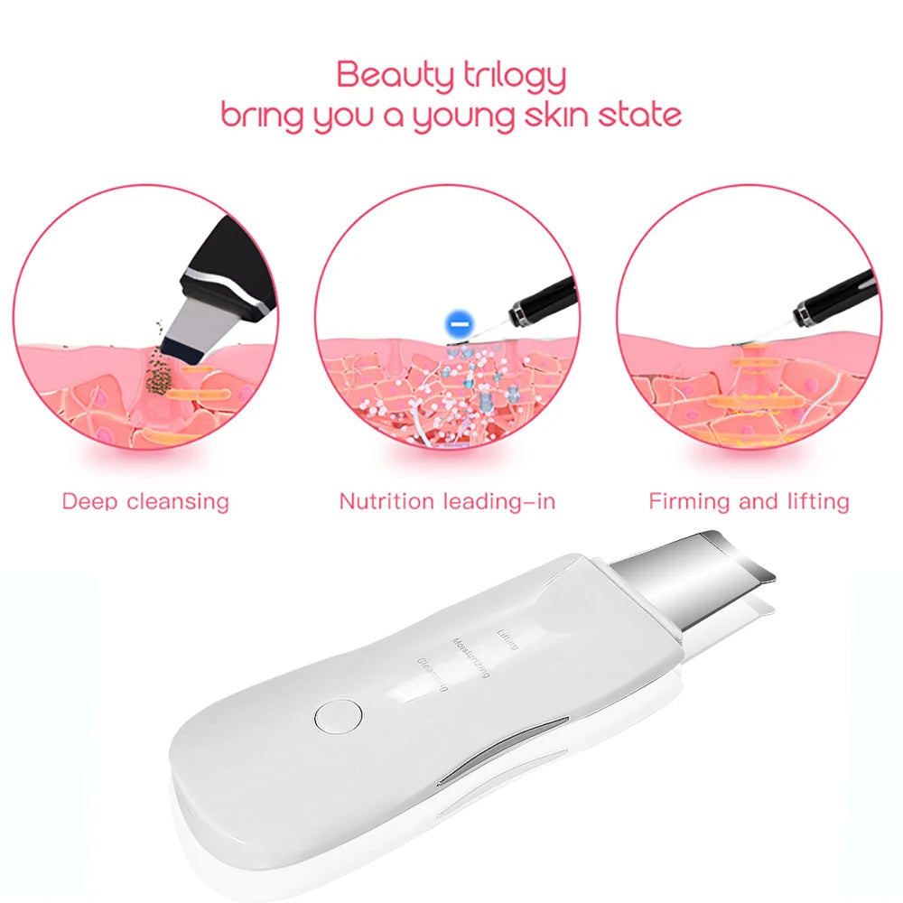 Ultrasonic Facial Skin Scrubber
جهاز تقشير وتنظيف البشرة بالموجات فوق الصوتية