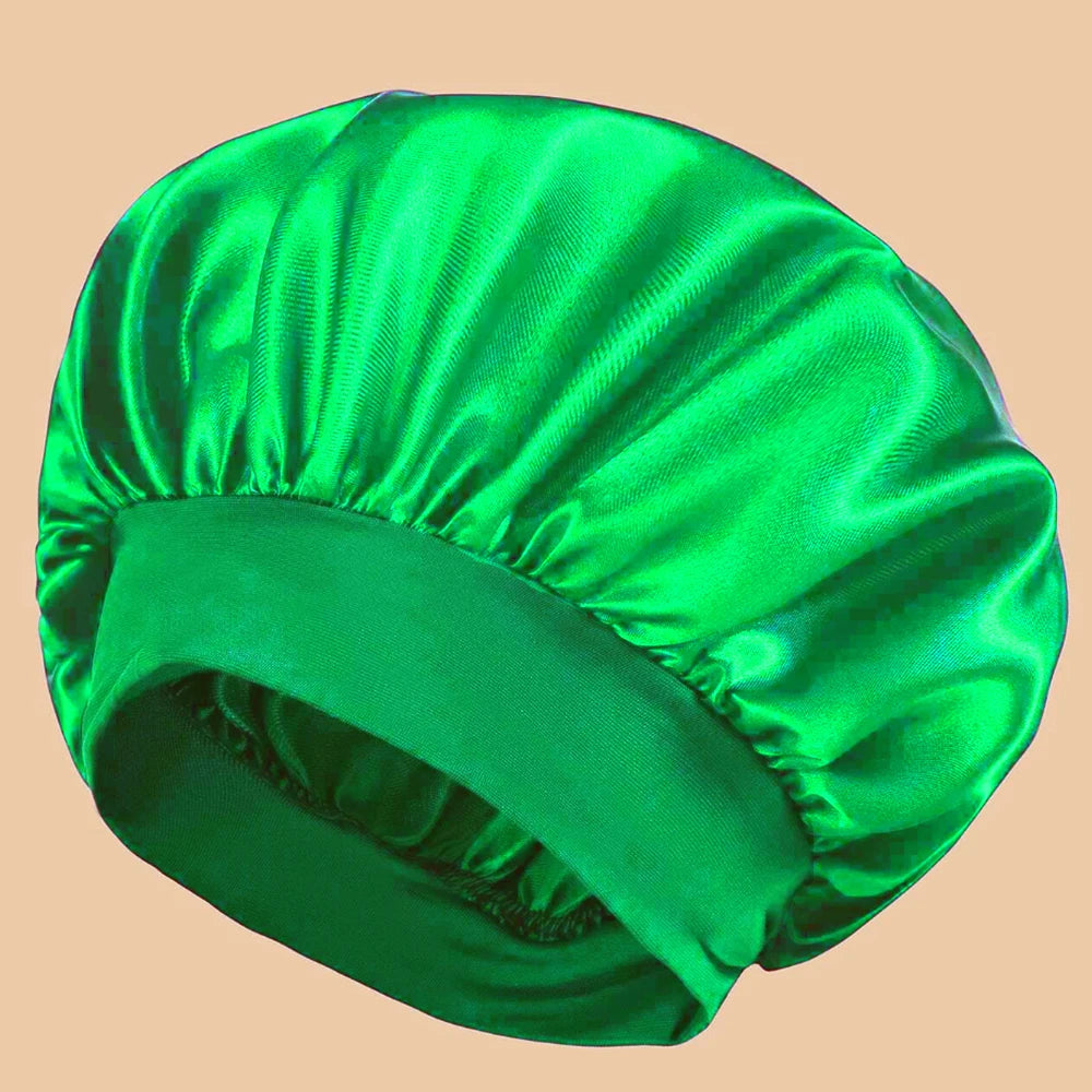 Satin Wide-Brim Shower Bonnet
قبعة استحمام ساتان واسعة