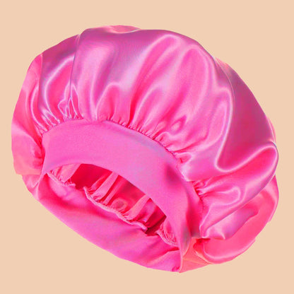 Satin Wide-Brim Shower Bonnet
قبعة استحمام ساتان واسعة