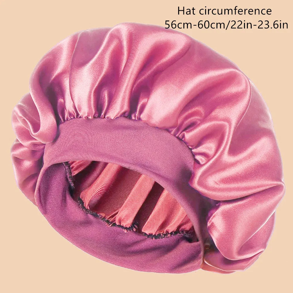 Satin Wide-Brim Shower Bonnet
قبعة استحمام ساتان واسعة