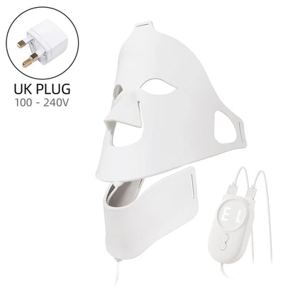 Foreverlily Face Neck Silicone LED Mask 7 Colors Light Photon Red Light Therapy Facial Beauty Mask Anti-Ance