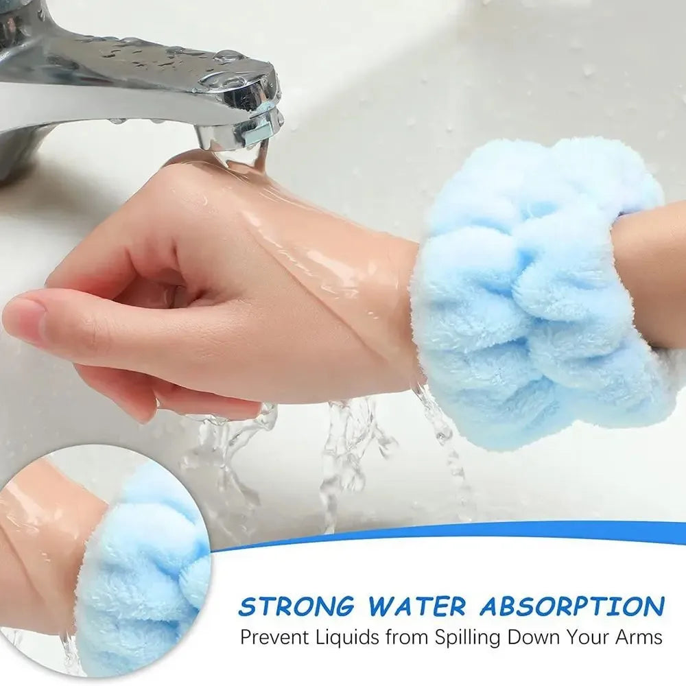 3pcs Spa Headband & Wristband Set
٣ قطع: طوق رأس وأساور للغسل