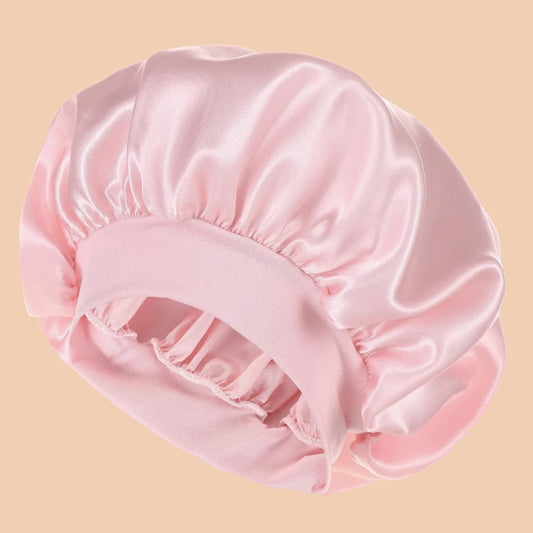 Satin Wide-Brim Shower Bonnet
قبعة استحمام ساتان واسعة