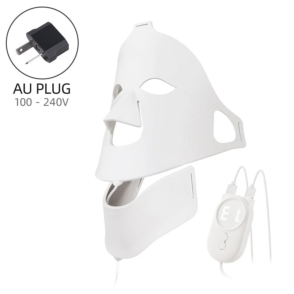 Foreverlily Face Neck Silicone LED Mask 7 Colors Light Photon Red Light Therapy Facial Beauty Mask Anti-Ance