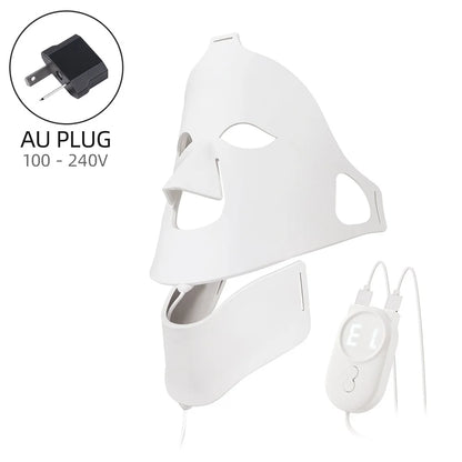 Foreverlily Face Neck Silicone LED Mask 7 Colors Light Photon Red Light Therapy Facial Beauty Mask Anti-Ance