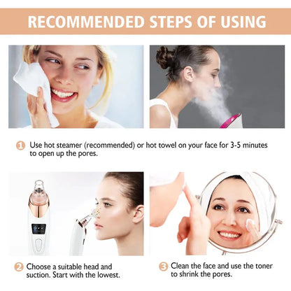 Blackhead Vacuum Pore Cleaner Tool جهاز شفط الرؤوس السوداء