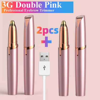 Mini Electric Eyebrow Trimmer – Painless and portable tool for smooth facial hair removal. Ideal for eyebrows, lips, and peach fuzz