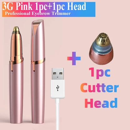 Mini Electric Eyebrow Trimmer – Painless and portable tool for smooth facial hair removal. Ideal for eyebrows, lips, and peach fuzz