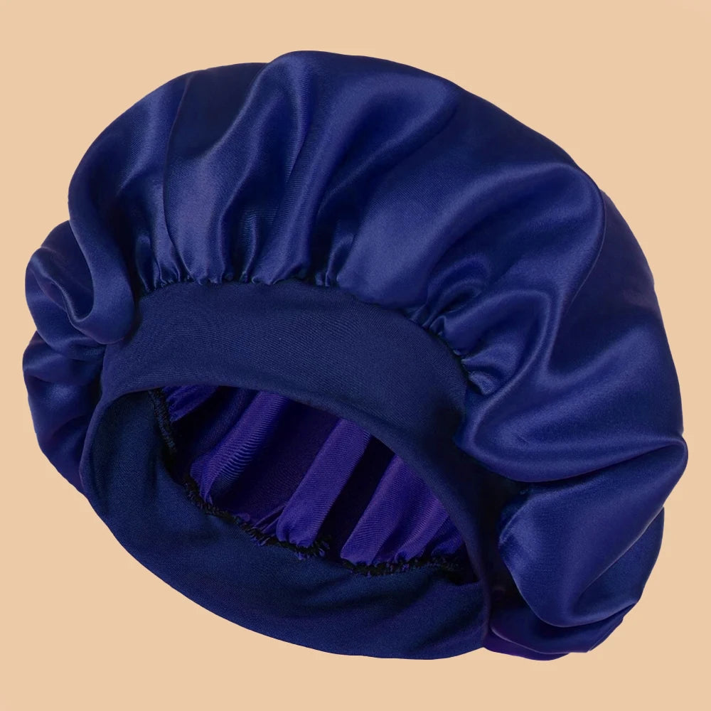 Satin Wide-Brim Shower Bonnet
قبعة استحمام ساتان واسعة