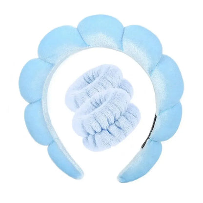 3pcs Spa Headband & Wristband Set
٣ قطع: طوق رأس وأساور للغسل