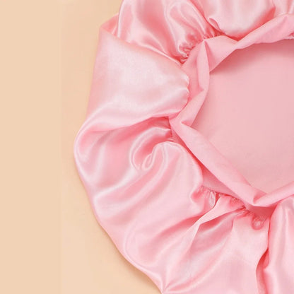Satin Wide-Brim Shower Bonnet
قبعة استحمام ساتان واسعة