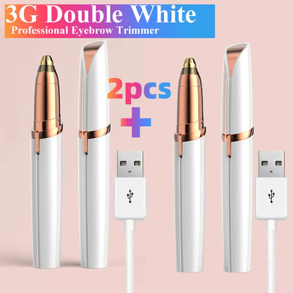 Mini Electric Eyebrow Trimmer – Painless and portable tool for smooth facial hair removal. Ideal for eyebrows, lips, and peach fuzz