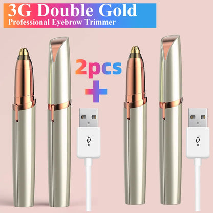 Mini Electric Eyebrow Trimmer – Painless and portable tool for smooth facial hair removal. Ideal for eyebrows, lips, and peach fuzz