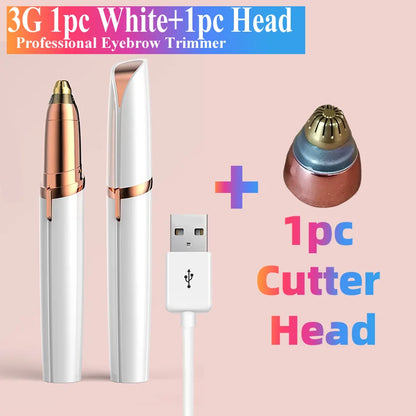 Mini Electric Eyebrow Trimmer – Painless and portable tool for smooth facial hair removal. Ideal for eyebrows, lips, and peach fuzz