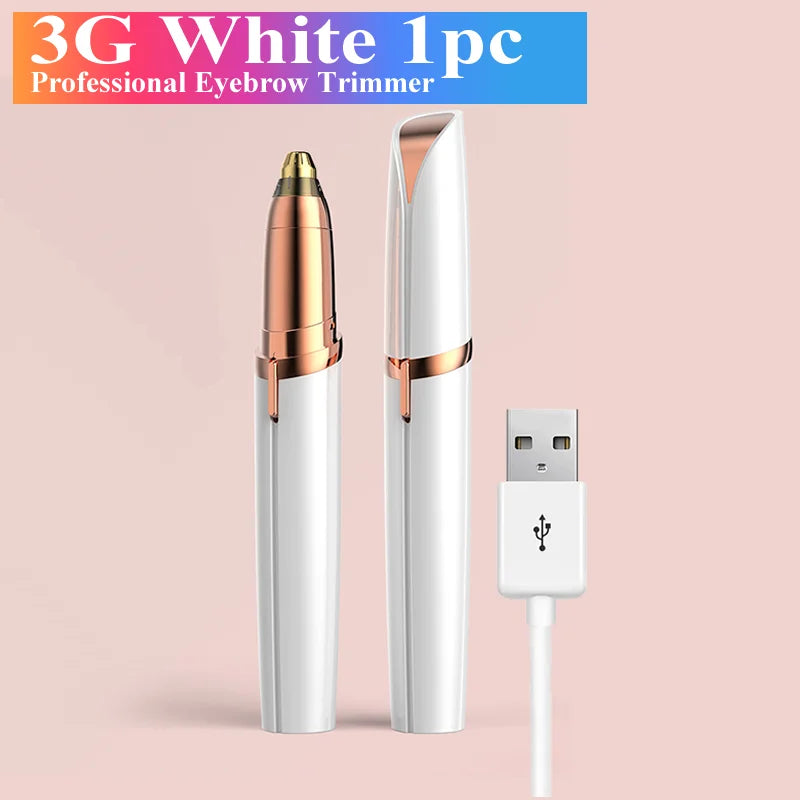 Mini Electric Eyebrow Trimmer – Painless and portable tool for smooth facial hair removal. Ideal for eyebrows, lips, and peach fuzz