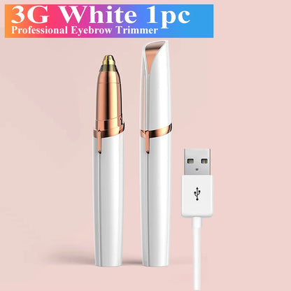 Mini Electric Eyebrow Trimmer – Painless and portable tool for smooth facial hair removal. Ideal for eyebrows, lips, and peach fuzz