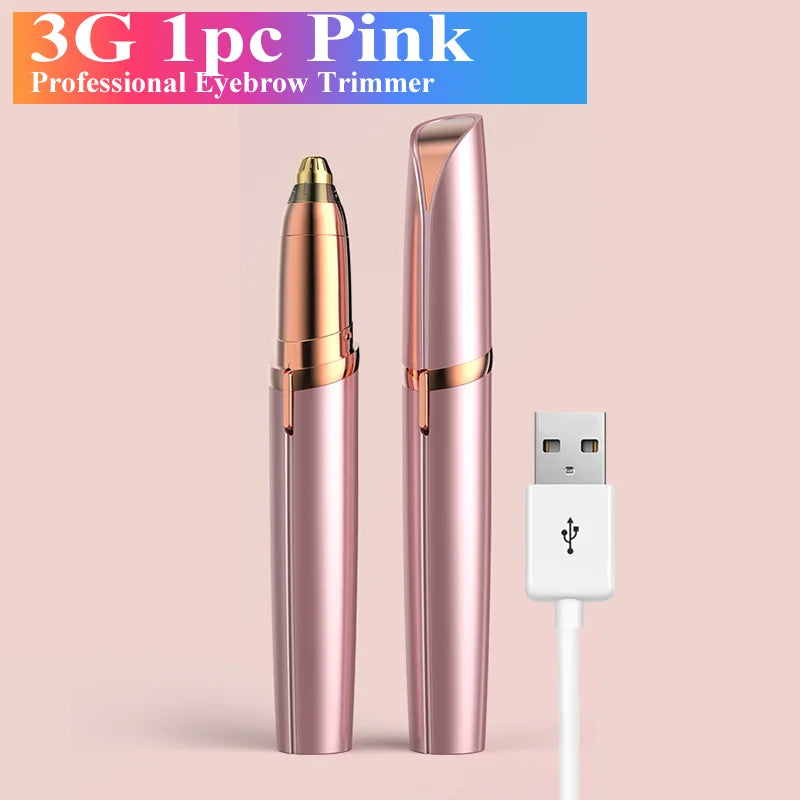 Mini Electric Eyebrow Trimmer – Painless and portable tool for smooth facial hair removal. Ideal for eyebrows, lips, and peach fuzz